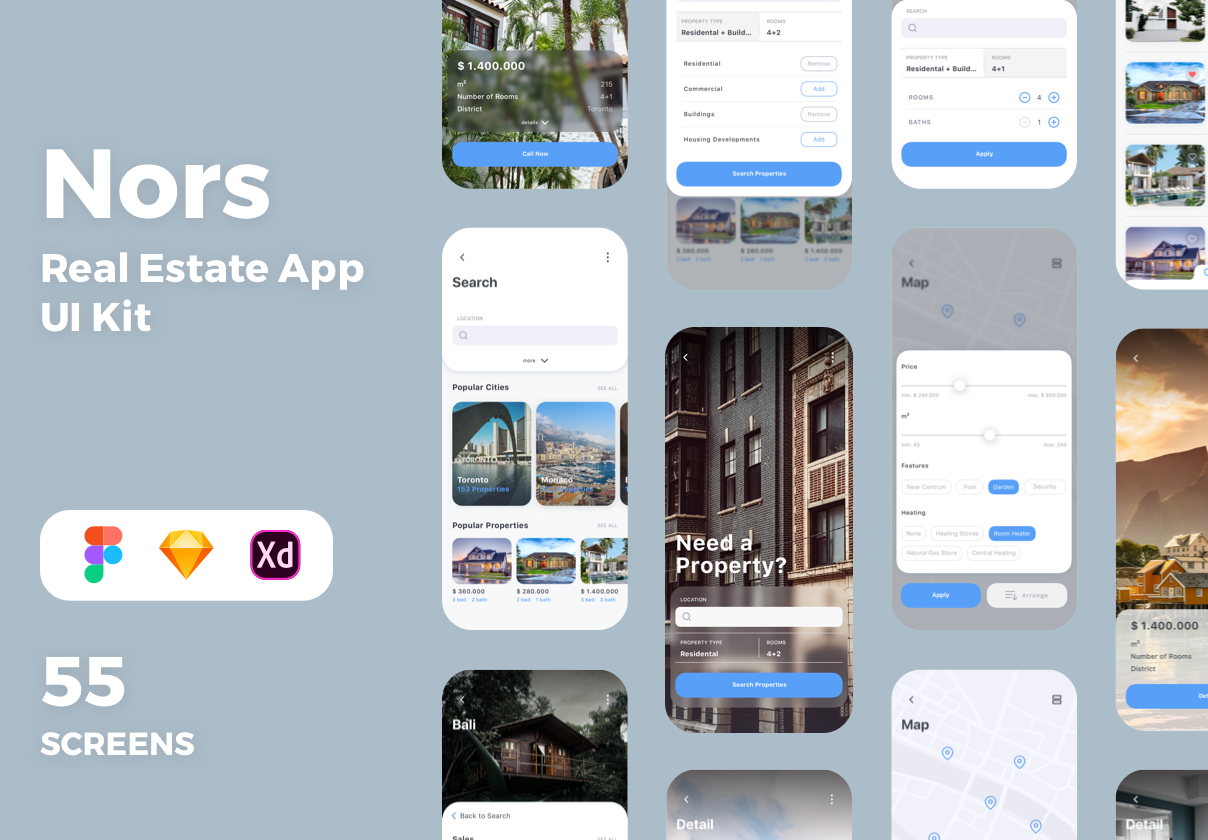 Nors Real Estate App UI Kit