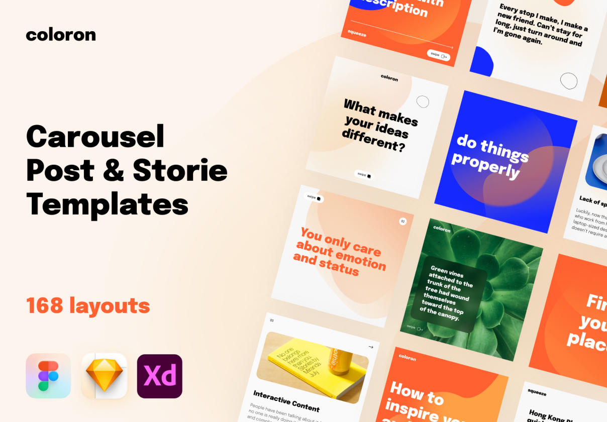 Coloron – Instagram Posts & Stories Templates