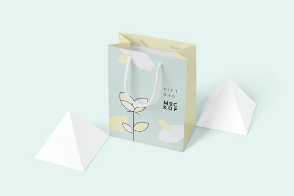 纸质礼品袋品牌包装设计样机模板 Paper Gift Bag Mockups