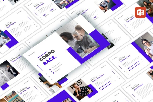 简约排版设计商业演示PPT幻灯片模板 Corporace – Business PowerPoint Template
