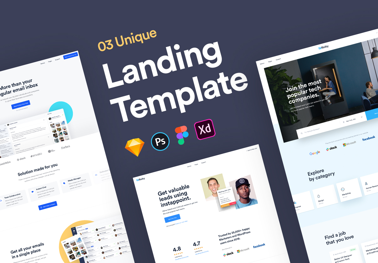 Finity – Landing Page Template
