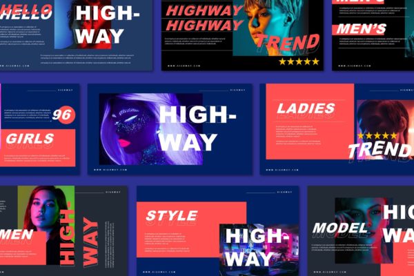 午夜音乐活动派对Powerpoint模板下载 HIGHWAY – Powerpoint Template