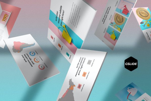 创意作品集展示谷歌幻灯片演示模板 TutiFruti – Google Slides Template