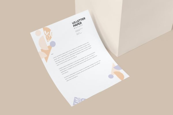 美国信纸尺寸文具纸张效果图展示样机 US Letter Paper Mockups