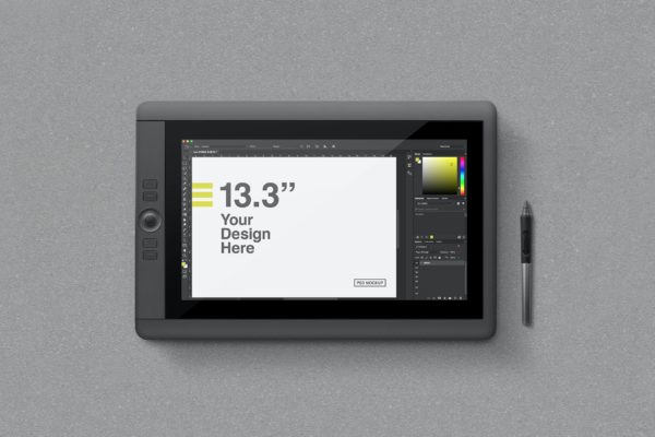 13.3英寸数位屏屏幕展示样机模板 Pen Display Mockup