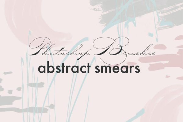 100种抽象涂抹图案Photoshop笔刷 Abstract smears – PS Brushes