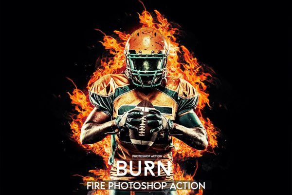 燃烧火焰摄影后期处理PS动作 Burn Photoshop Action