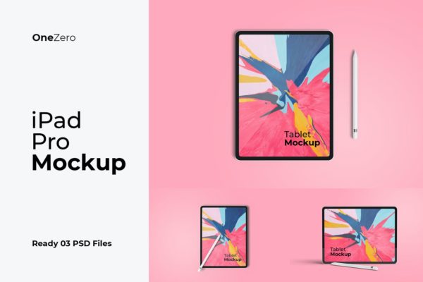 时尚绘画作品屏幕展示iPad样机 Stylish iPad Mockup