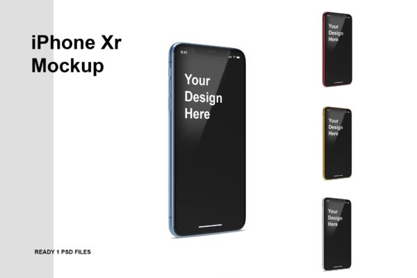 iPhone XR手机左侧特写样机 iPhone Xr Mockup