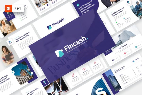 财务与咨询商业主题演示文稿PPT模板 FINCASH – Finance & Consulting Powerpoint Template
