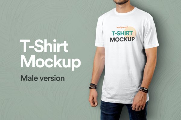 男士T恤图案设计展示样机模板v9 T-Shirt Mockup Vol 09