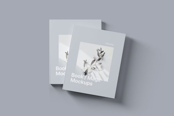 书籍/杂志封面&内页设计展示样机 Book / Magazine Cover and Spread Mockups