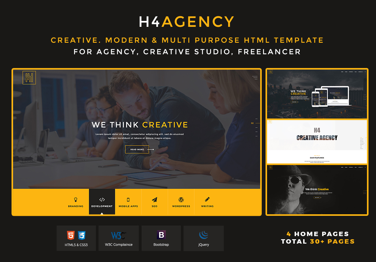 H4 Multpurpose HTML and PSD Template