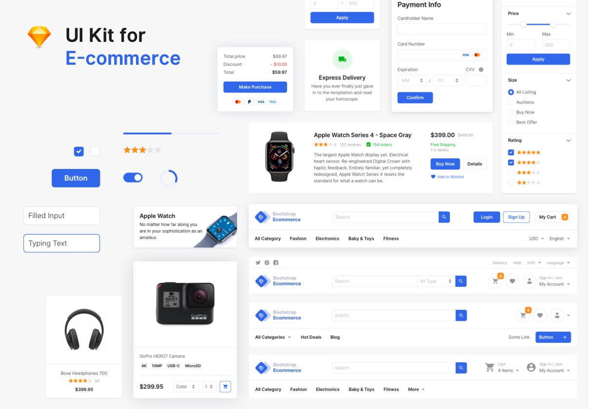 E-commerce Design System and UI kit