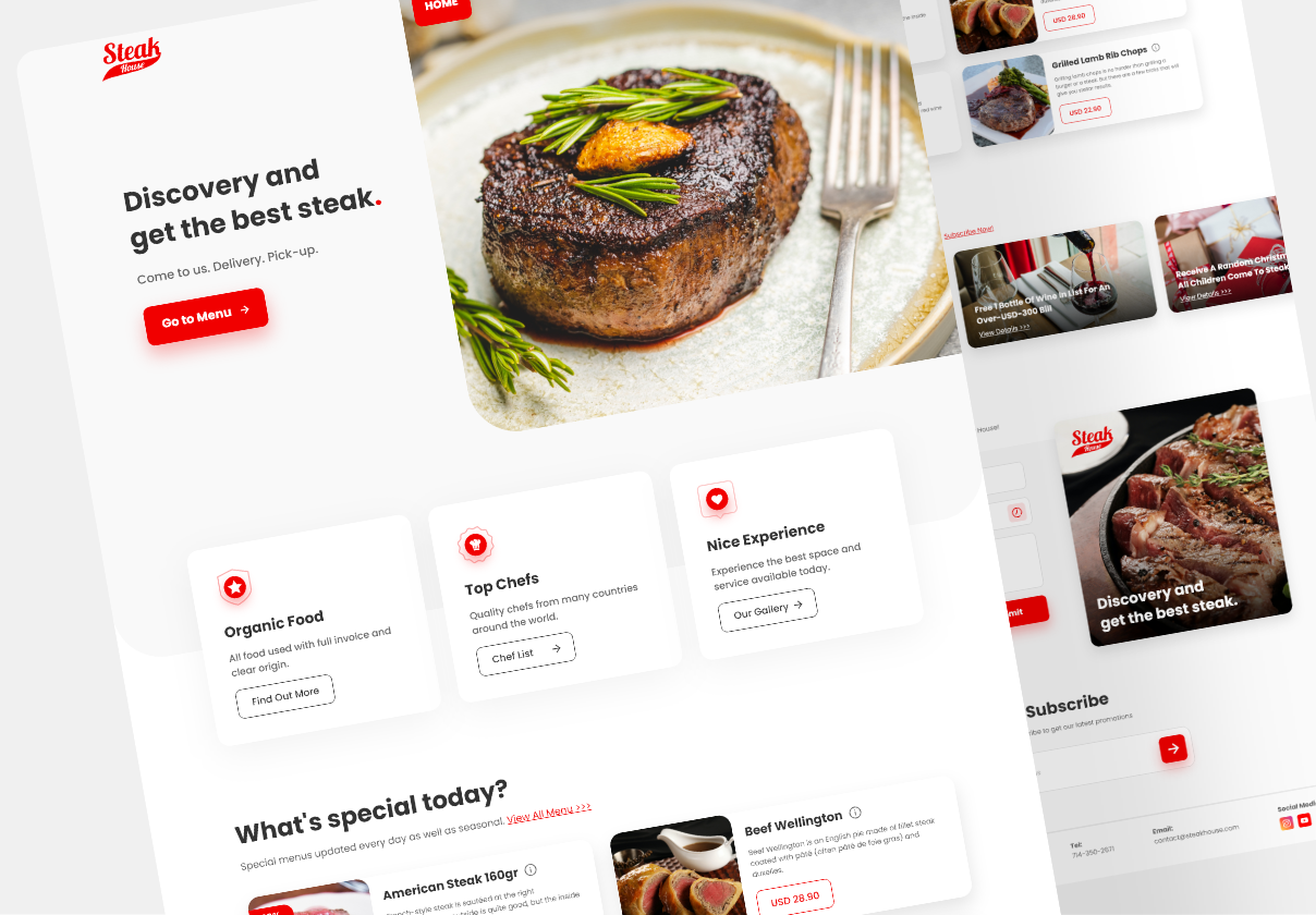 Steak House Landing Page