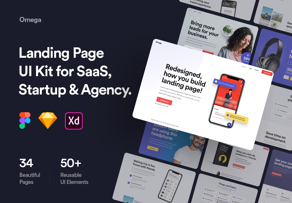Omega – Landing Page Design Template