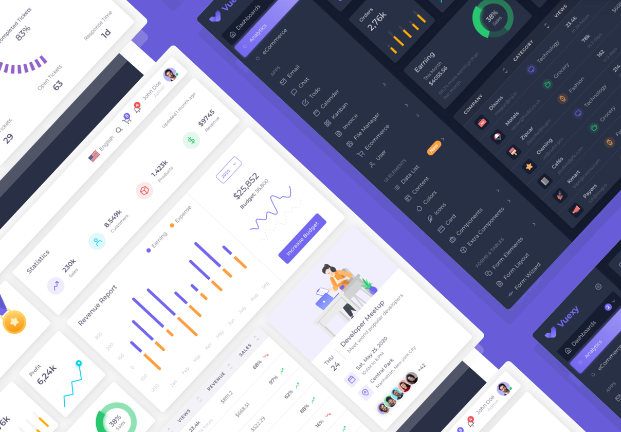 Vuexy – Figma Admin Dashboard UI Kit Template with Atomic Design System