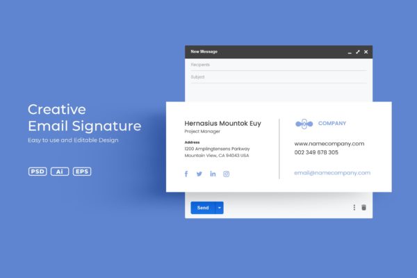 适用于业务经理的电子邮件签名模板v3.13 VDN Email Signature v3.13