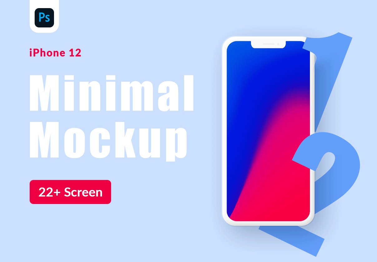 Free iPhone 12 Minimal Mockup