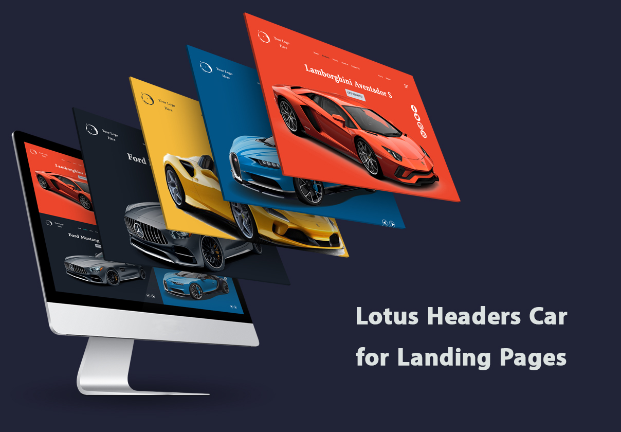 Lotus Headers Car for Landing Pages