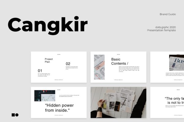 简约高端办公室公司会议PPT模板背景 Cangkir – Powerpoint