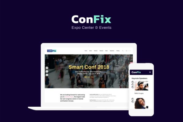 现代商务精英功能性活动展览WordPress插件工具 ConFix