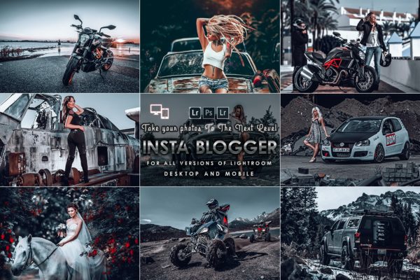 酷炫汽车摄影后期处理LR预设合集 INSTA Blogger Presets (Mobile & Desktop)