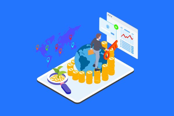 金融渠道主题2.5D等距插画矢量素材v2 Financial Access Isometric Illustration – TU