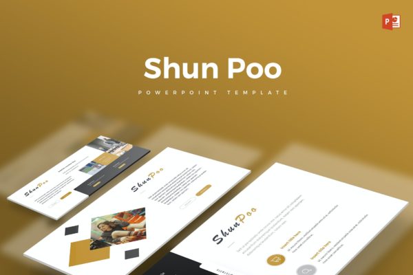 休闲娱乐个性化时尚PPT幻灯片模板 Shunpoo – Powerpoint Template