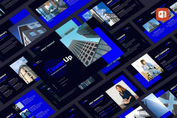 房地产主题演示PPT模板 Towerup – Building Property PowerPoint Template