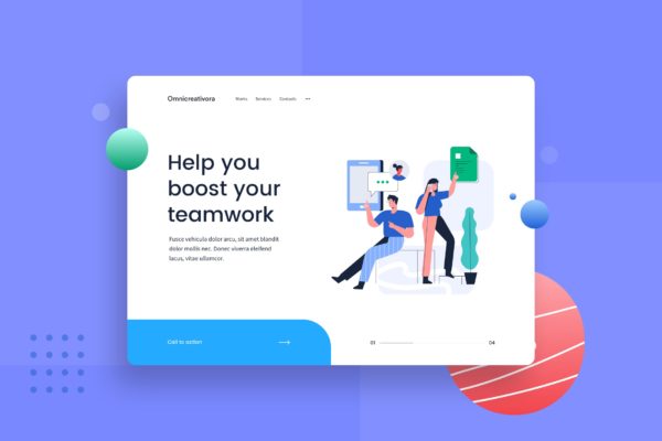 网上购物管理员主题网站着陆页插画素材 Online Shopping administrator landing page