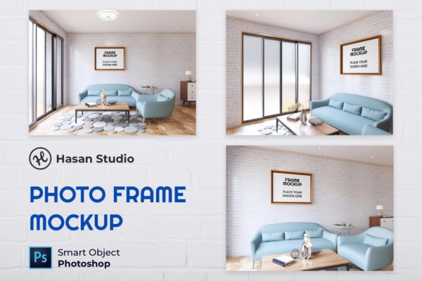 温馨家居室内内部相框框架模型场景设计 Nuzie – Interior Frame Mockup