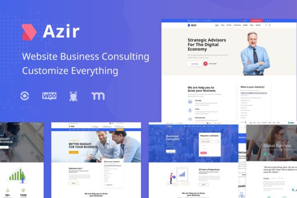 多用途企业营销网站HTML5模板 Azir | Consulting Finance HTML5 Template