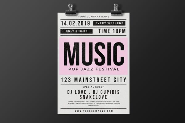 音乐派对海报PSD素材 Music Party Flyer