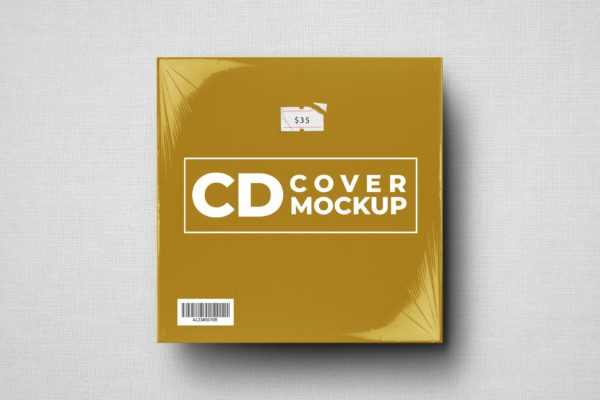 经典欧美CD光盘封面广告印刷设计模型 CD Cover Mockup