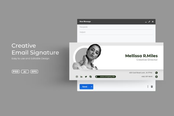 创意设计师电子邮件签名设计模板v3.1 SRTP Email Signature v3.1