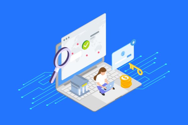 金融渠道主题2.5D等距插画矢量素材v1 Financial Access Isometric Illustration – TU