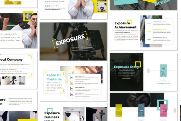 摄影工作室PPT演示模板 Exposure – Business Template Prensentation