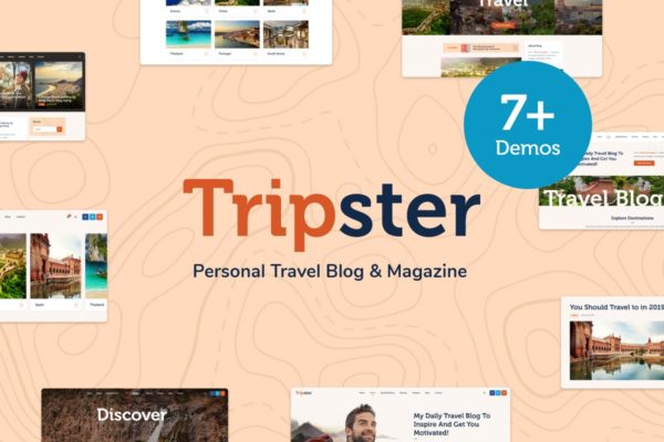 干净现代化个人时尚旅行WordPress博客主题模板 Tripster
