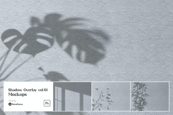 灯光影子阴影投射场景设计虚拟现实VR模型预览 Shadow Overlays vol.01 – Mockups VR