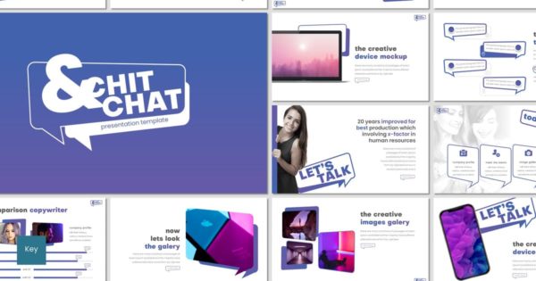 社交聊天Keynote幻灯片模板素材 Chit & Chat – Keynote Template