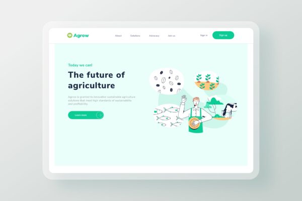 各类投资主题网站着陆页设计矢量插画 Various Investment landing page Illustration