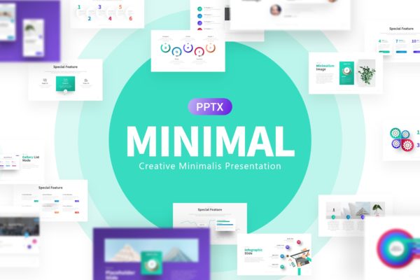 多用途迷你小窗口个性化展示幻灯片模板 Minimal Powerpoint Template
