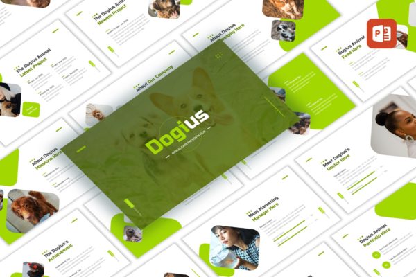 动物护理PowerPoint演示文稿模板 Dogius – Animal Care PowerPoint Template