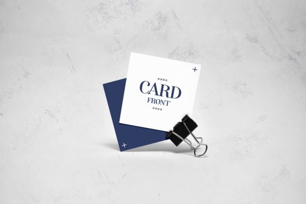简洁精美方形卡片广告模型设计印刷样品 Square Card Mockup