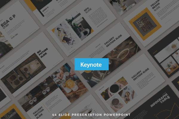 简约风格咖啡制作/咖啡文化Keynote幻灯片设计模板 44 Clean Presentation Keynote