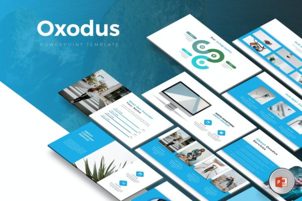 创意时尚休闲个性化幻灯片PPT演示模板 Oxodus – Powerpoint Template