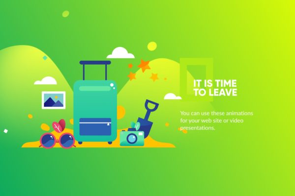 旅游旅行主题插画网站Banner&着陆页设计模板 Traveling Banner & Landing Page