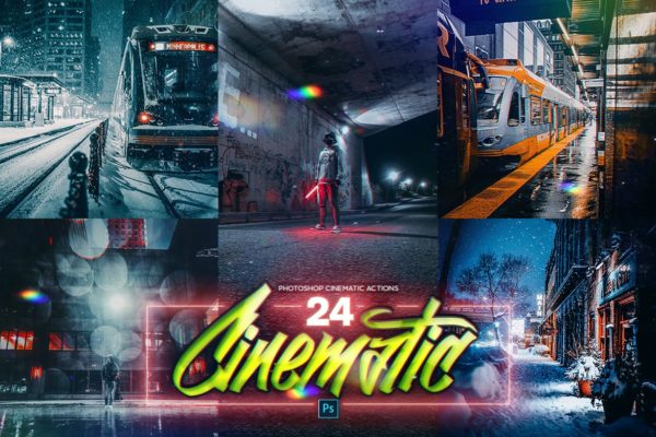 24款高端炫彩电影质感专业版Photoshop效果 24 Cinematic PRO Photoshop Effects