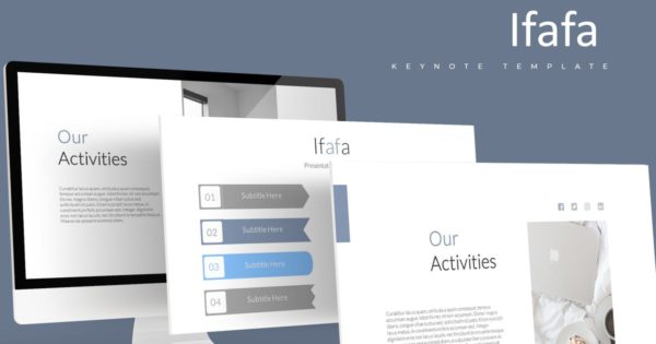 简约风格居家办公主题演示Keynote模板 Ifafa – Keynote Template